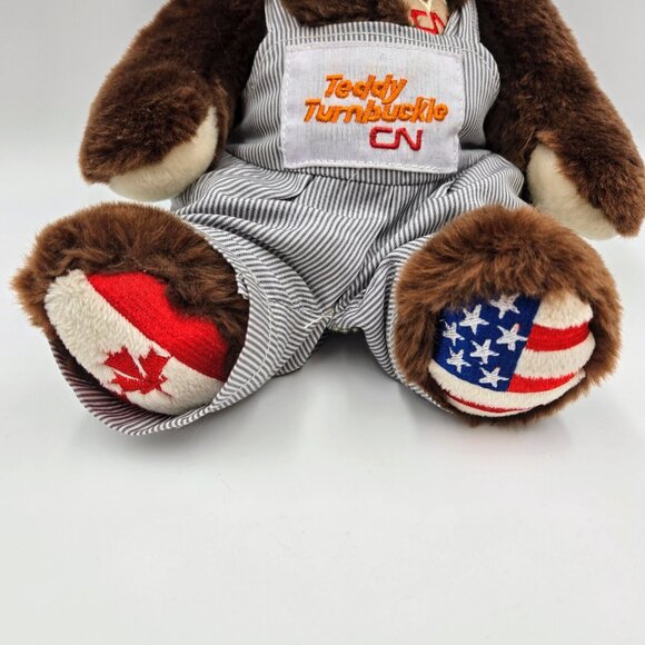 Plush Bear CN Teddy Turnbuckle CNR Canadian National Railways Stuffy Toy Train C - Picture 5 of 8